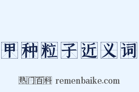 甲种粒子近义词是什么意思的图片